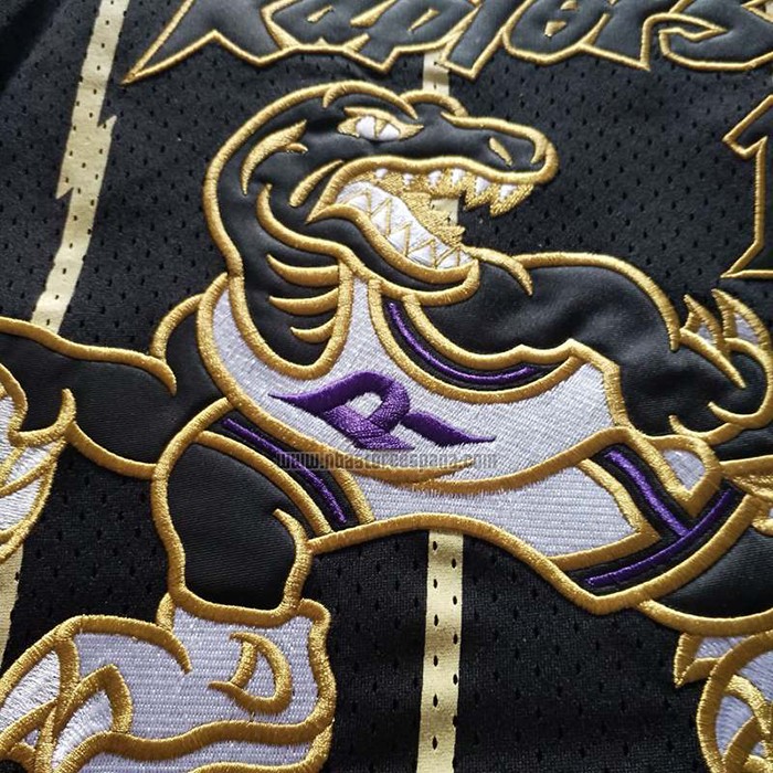 Camiseta Toronto Raptors Tracy McGrady NO 1 Mitchell & Ness 1998-99 Negro